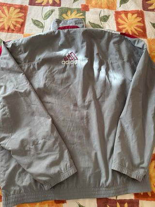 Chaqueta Vintage Adidas Gris y Rosa