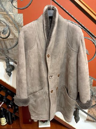Cappotto Montone Shearling Pelle Scamosciata