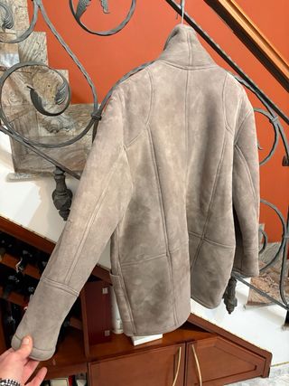 Cappotto Montone Shearling Pelle Scamosciata