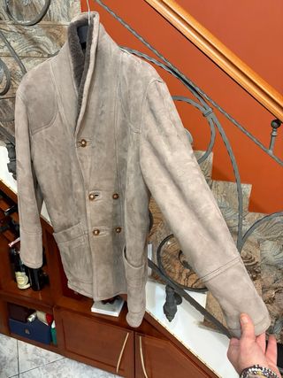 Cappotto Montone Shearling Pelle Scamosciata