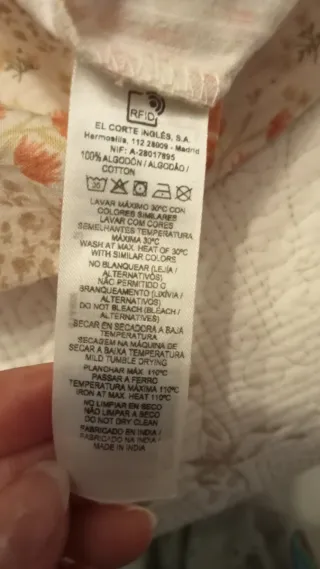 Camisón Verano El Corte Inglés Talla L