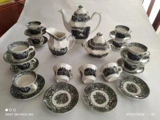 Juego de café Cartuja Sevilla negro