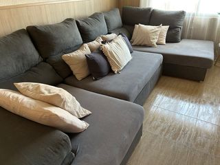 Sofá chaise longue gris