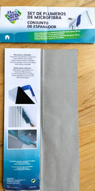 Set Plumeros Microfibra Unamat Azul