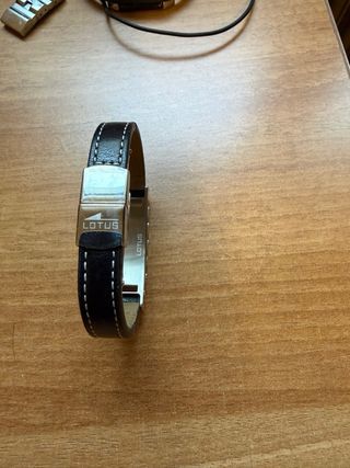 Pulsera Lotus Unisex Plata y Marrón