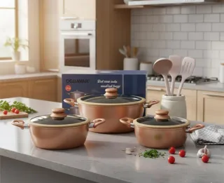 Set Casseruole DGBAVARIA Marrone 11 Pezzi