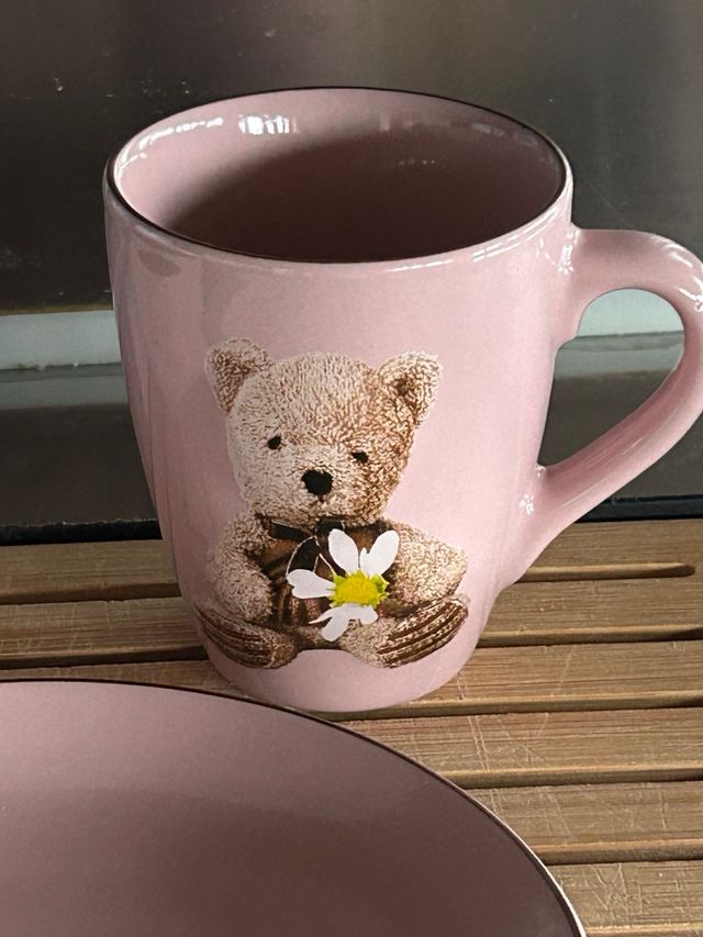 Vajilla infantil ositos rosa