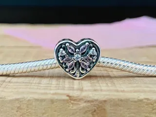Charm | Corazón Árbol vida Rosa