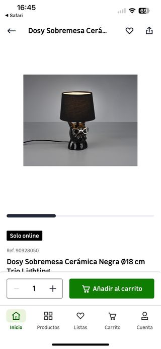 Lámpara de mesa diseño perro bulldog francés