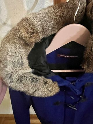 Abrigo azul paño con capucha