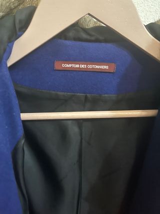 Abrigo azul paño con capucha