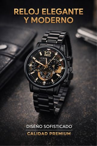 Reloj BYROL Negro y Dorado