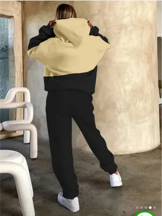 Chándal Mujer Mariposas Amarillo pastel/Negro T. M