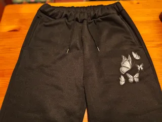 Chándal Mujer Mariposas Amarillo pastel/Negro T. M