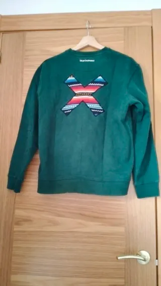 Sudadera Blue Banana verde con estampado