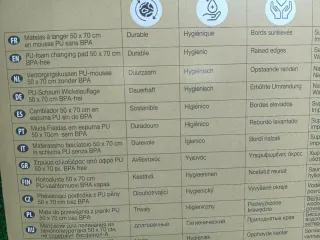 Nattou Cambiador de suave espuma de PU, 50x70 cm