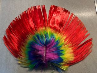 Parrucca punk arcobaleno metallaro