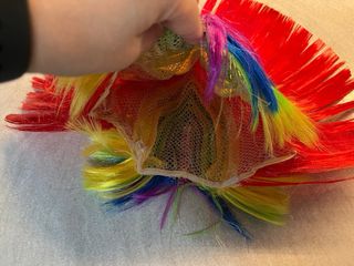 Parrucca punk arcobaleno metallaro