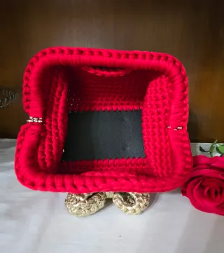 Borsa Clutch FIOCCO Rosso Oro