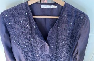 Camisón seda Zara Home azul marino