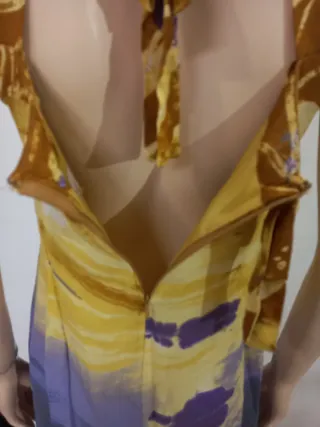 Vestido D'Orsay estampado