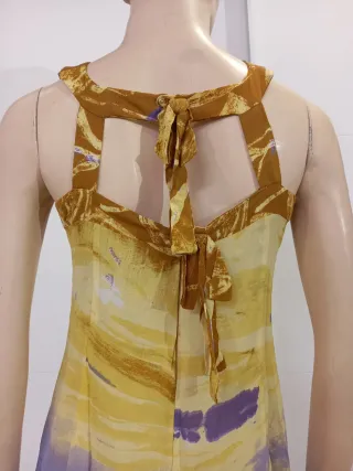 Vestido D'Orsay estampado