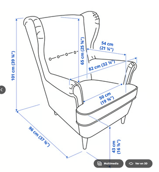 2 Sillones Orejeros IKEA STRANDMON