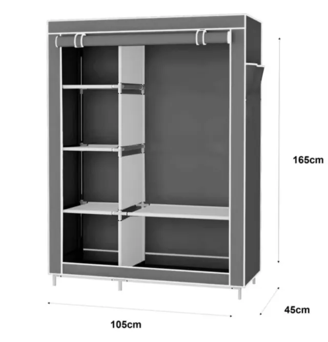 Armario Vestidor Tela Negro Nuevo