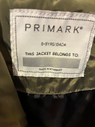 Abrigo acolchado niña verde.