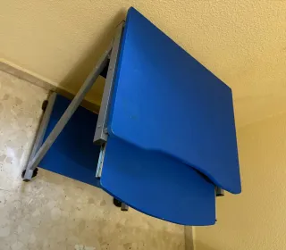 Mesa Carro Auxiliar Azul y Gris