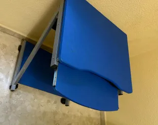 Mesa Carro Auxiliar Azul y Gris