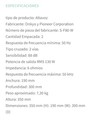 Altavoces Pioneer Negros y Blancos