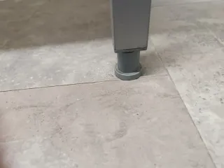 Mesa escritorio o cocina cristal y metal