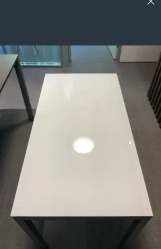 Mesa escritorio o cocina cristal y metal