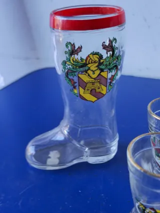 Lotto di 17 Bicchieri Vintage a forma di Stivale