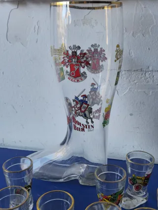 Lotto di 17 Bicchieri Vintage a forma di Stivale