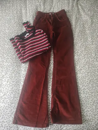 Lote jersey rayas y pantalón campana (34)