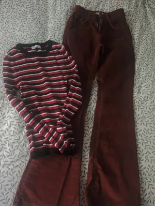 Lote jersey rayas y pantalón campana (34)