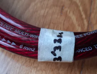 Cable KDX Car Hifi Corriente y Masa 6mm2 AWG9