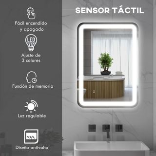 Espejo de Baño con Luces LED 50x70 cm Espejo