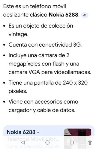 Nokia 6288 Vodafone Caja y Accesorios