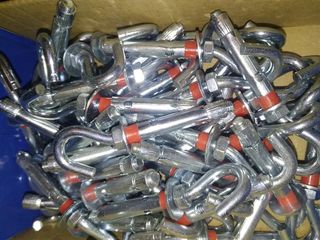 50 Tasselli Metallici con Gancio 6/8x45