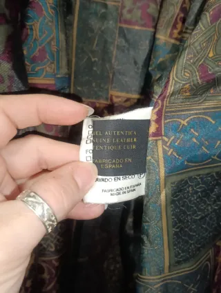 Gabardina vintage ante y cuero