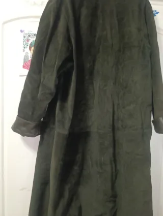 Gabardina vintage ante y cuero