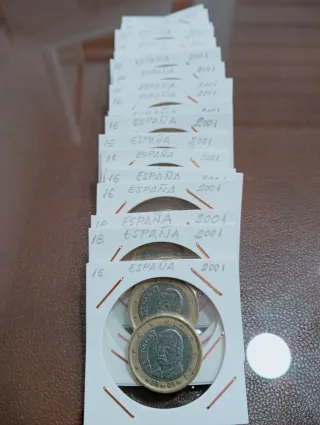 25 Monedas 1€ España 2001