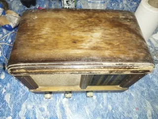 Radio Antigua Válvulas Madera