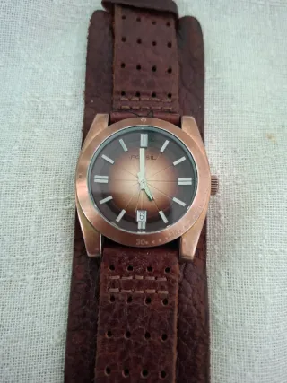 Orologio Fossil Uomo Pelle Marrone Oro