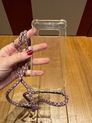 Funda Samsung S10 transparente con Cuerda colorida