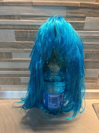 Parrucca sintetica turchese