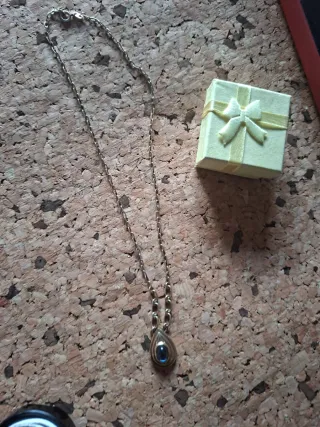 Collar vintage plata ley bañada oro 18k